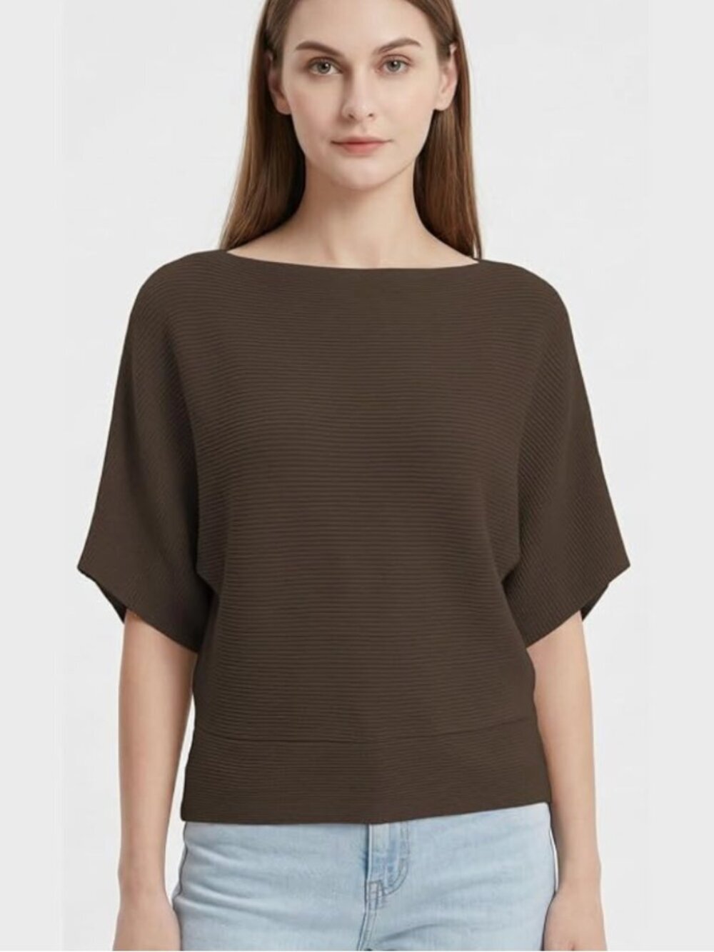 NWOT Women's Off Shoulder Brown Top One Size